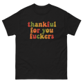Thankful For You on a black tee
