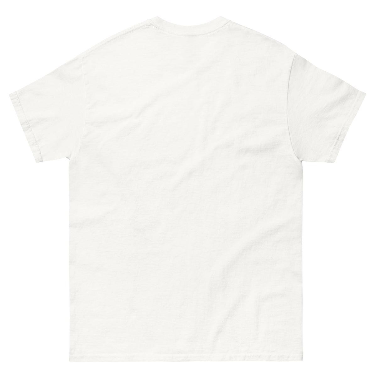 Plain white tee, front
