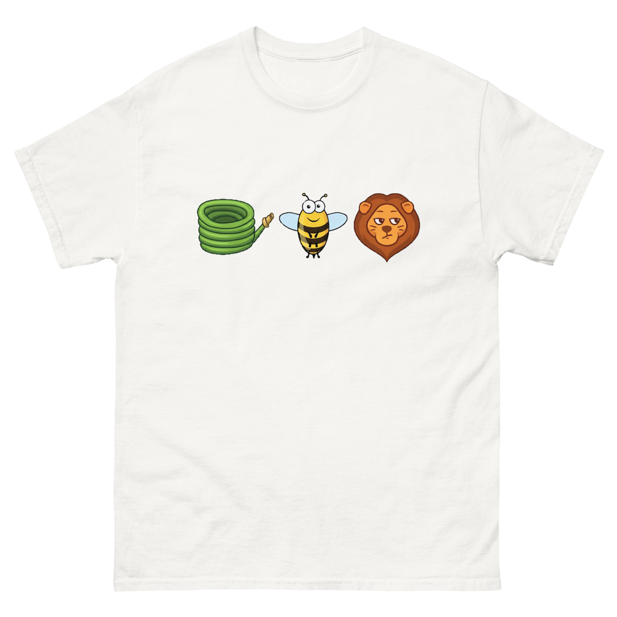 Hose Bee Lion on a white tee