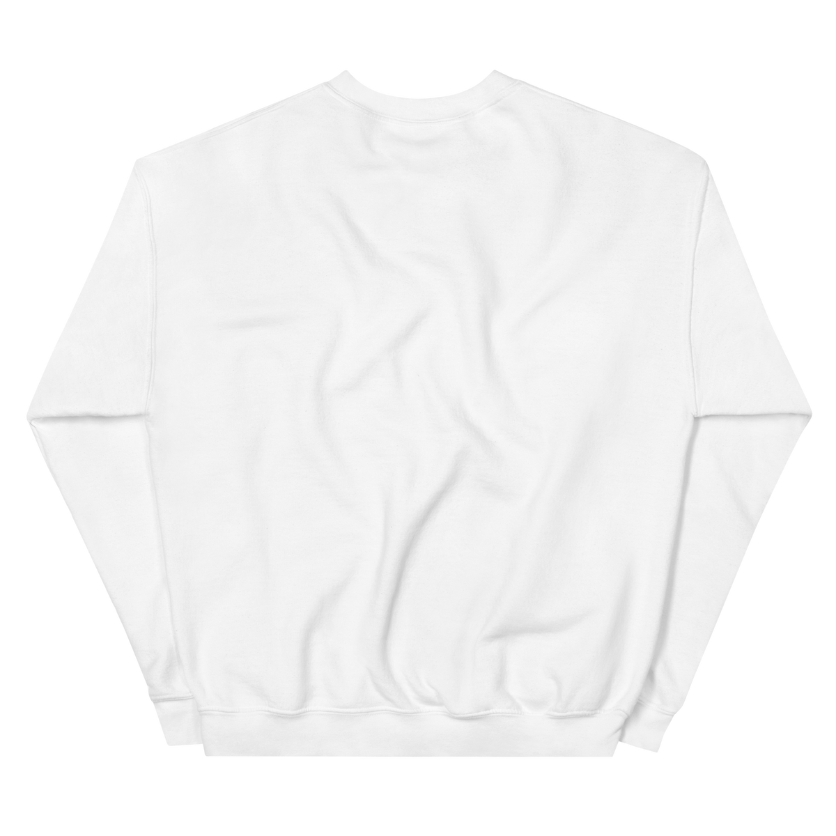 Plain white crewneck, front