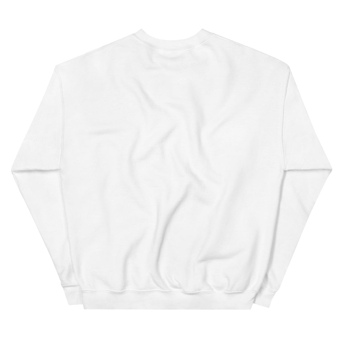 Plain white crewneck, front