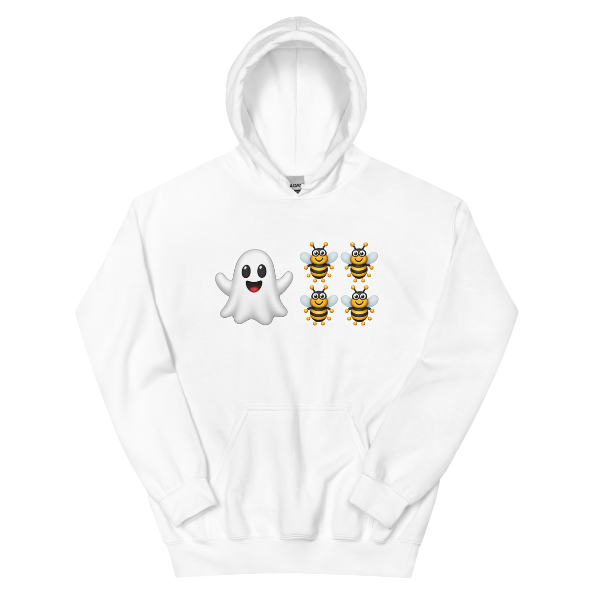 Boo Bees on a white hoodie